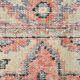 Tapis vintage turc rouge pâle et vert