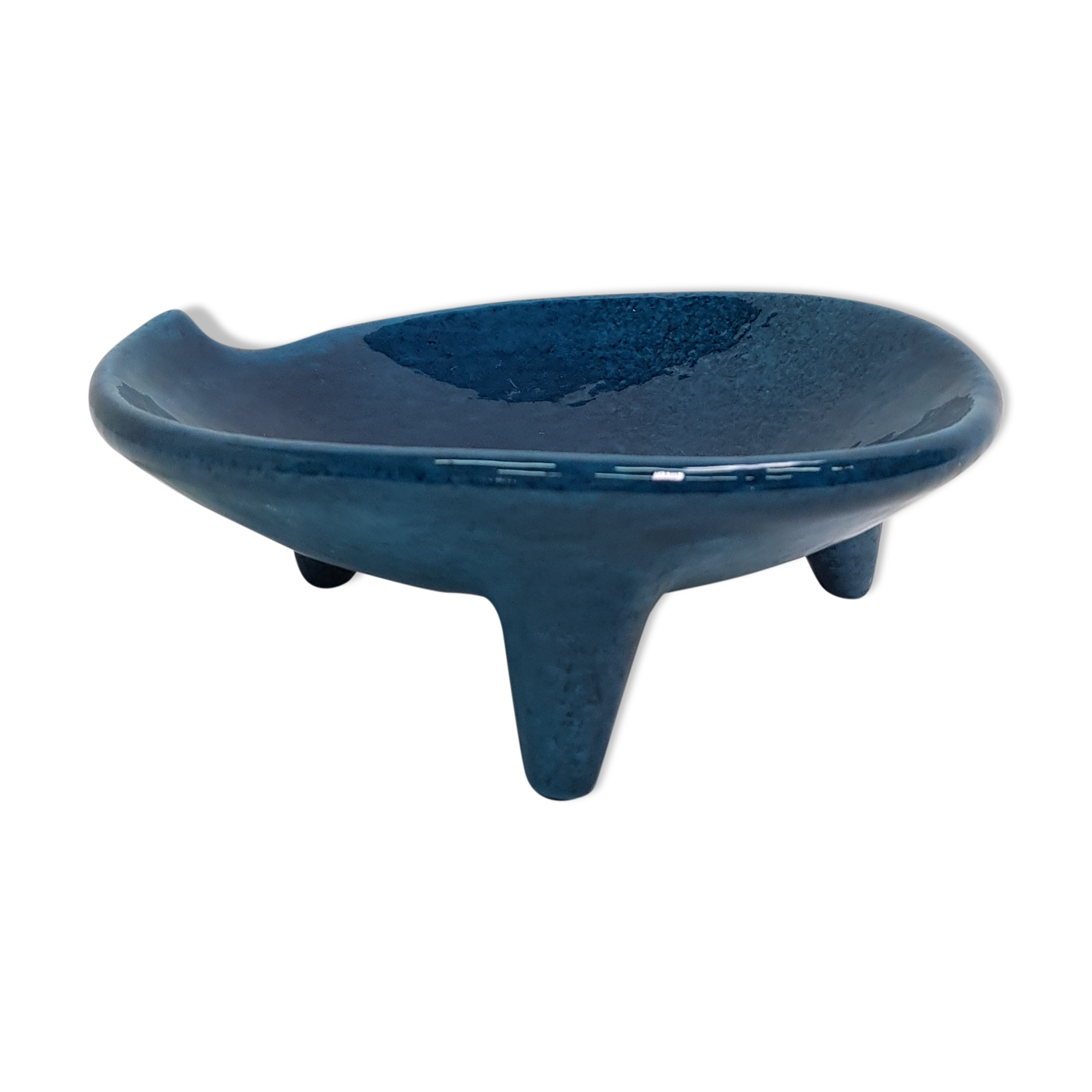 Tripod Bowl ceramic signed Isnard