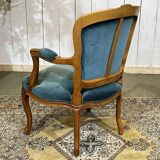 Louis XV style cabriolet armchair in beech wood