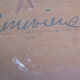 Ancient oil painting on wooden panel landscape signed, dated 1898