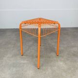 Vintage Ikea Vasteron stool, orange steel wire, 1990s