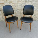 Paire de chaises Baumann, modèle Pégase