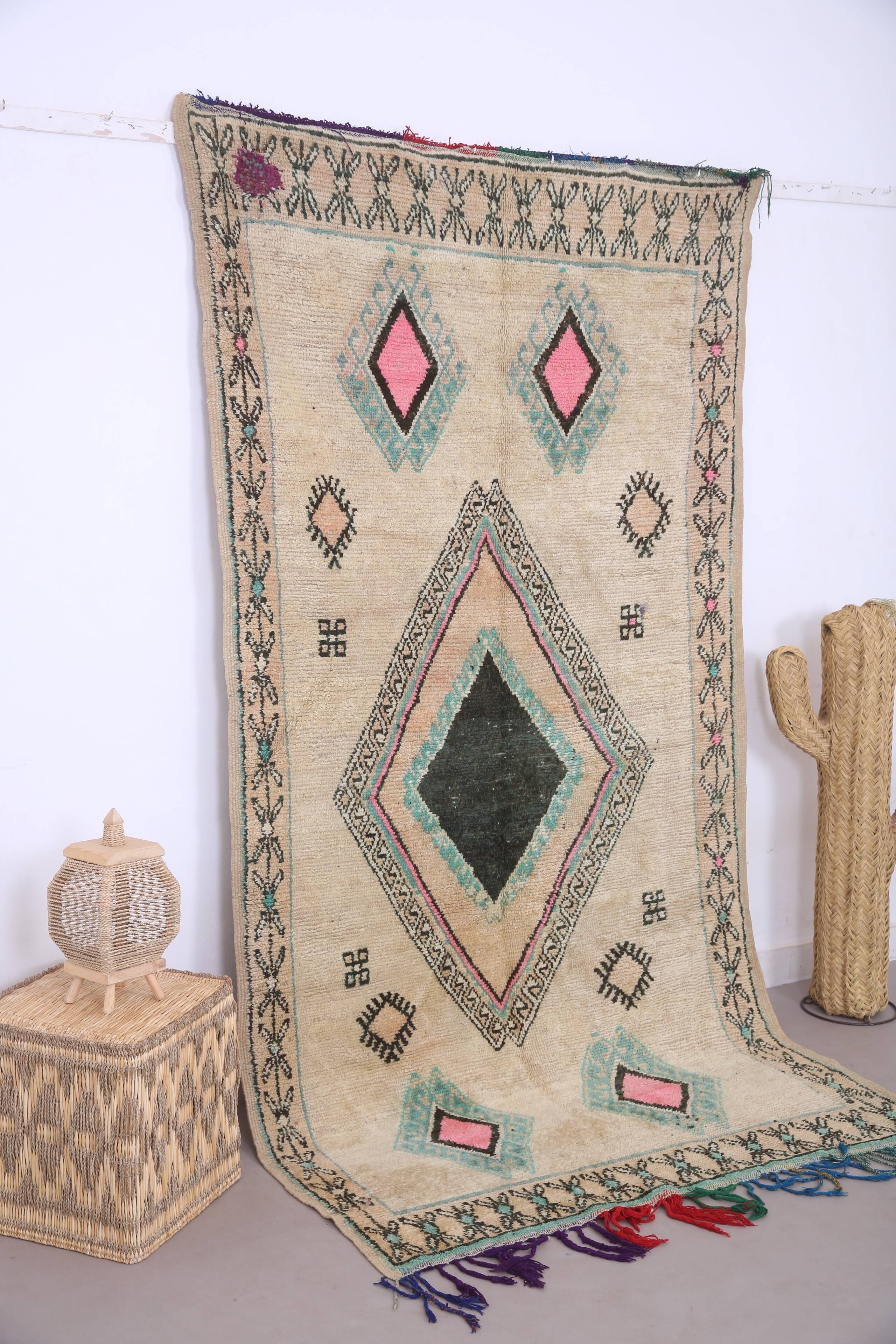 Vintage Moroccan Rug 137 x 266 cm - Berber Rug - Handmade Wool Rug Bohemian