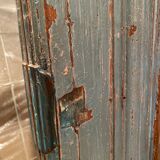 Mirror in blue lacquered wood, 148x102 cm