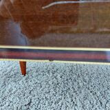 Vintage chest of drawers with spindle feet, mirror effect