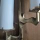 Pair of Arlus gilt bronze and opaline wall sconces