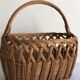 Braided wicker basket