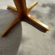 round or oval table with extension, central leg, vintage Baumann design