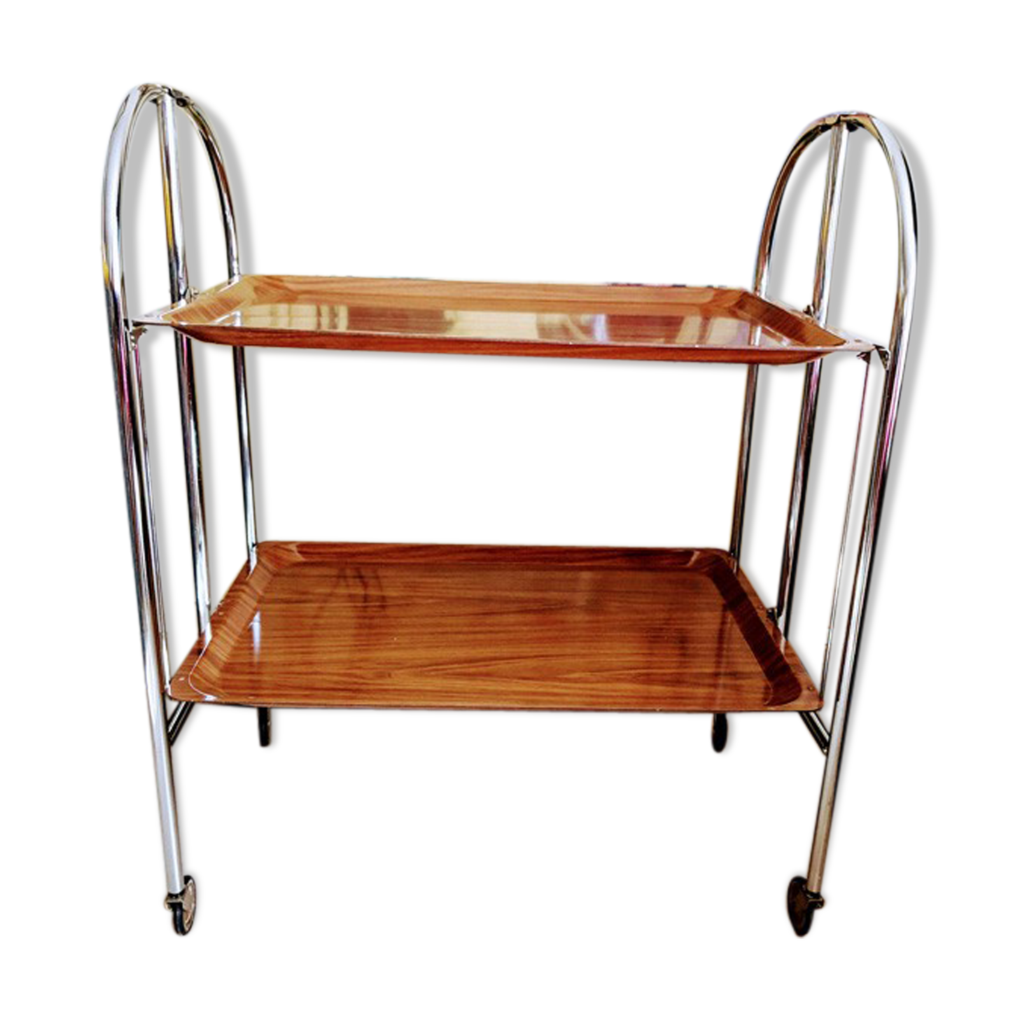 Vintage folding trolley with wheels