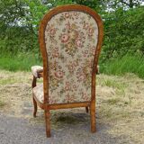 Antique Voltaire armchair with 4-position reclining backrest