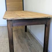 Ancienne table de ferme en bois massif patiné - 178 cm