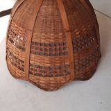Vintage wicker pendant lamp