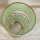 Green granite glass vase and vintage gilding 1950 art deco style