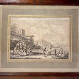 Lithographed plate, the troubadours, nineteenth century