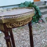Antique Louis XVI style side table with marble top