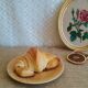 6 small dessert plates in vintage Chantilly Longchamp sandstone
