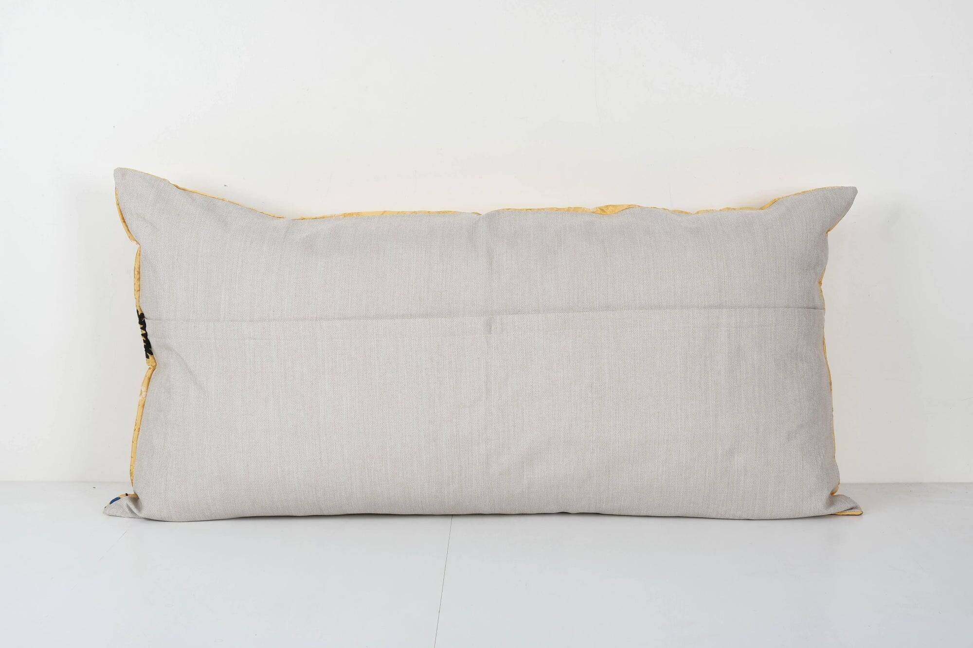 Vintage embroidered cushion cover 109x58 cm