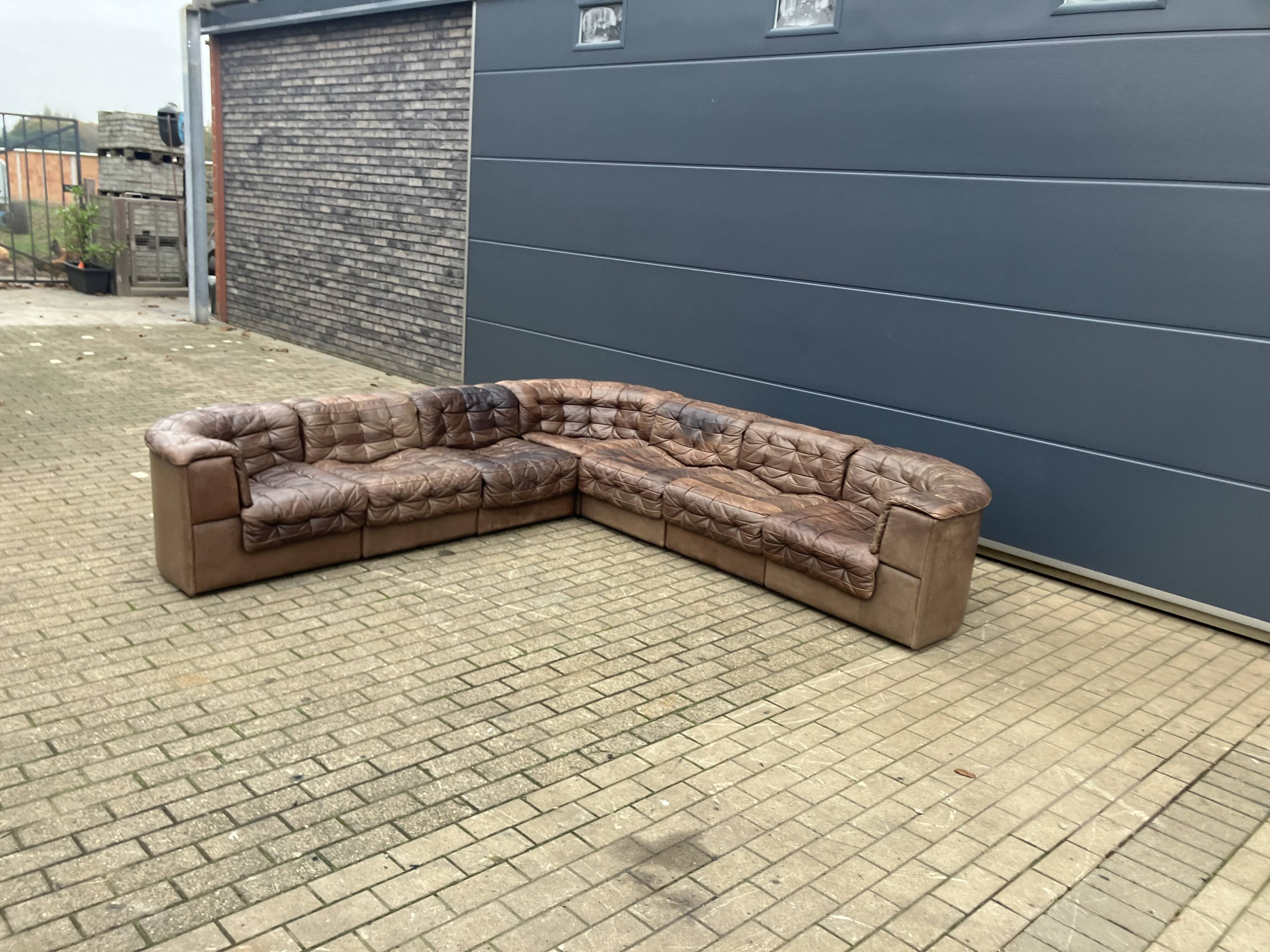 Prachtige De Sede Ds11, 7-delige set in brown patchwork