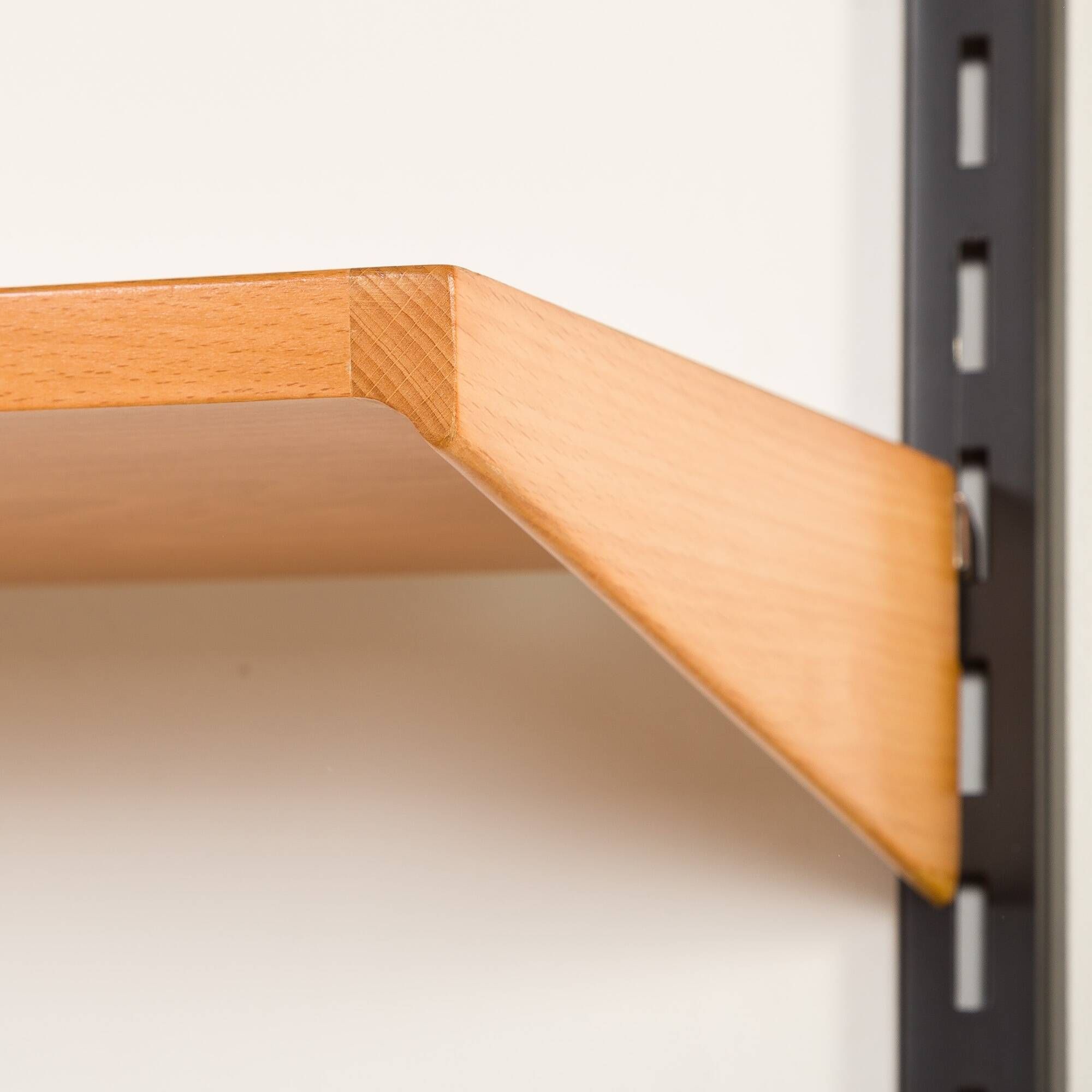Rare Kai Kristiansen 3 bay wall unit in beech, 1970s