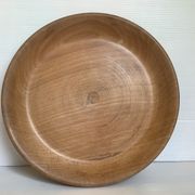 Round thick wooden tray