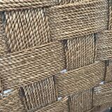 Pair of vintage rope armchairs, wooden frame, Sweden, 1960, Axel Larsson