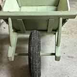 Antique wooden wheelbarrow