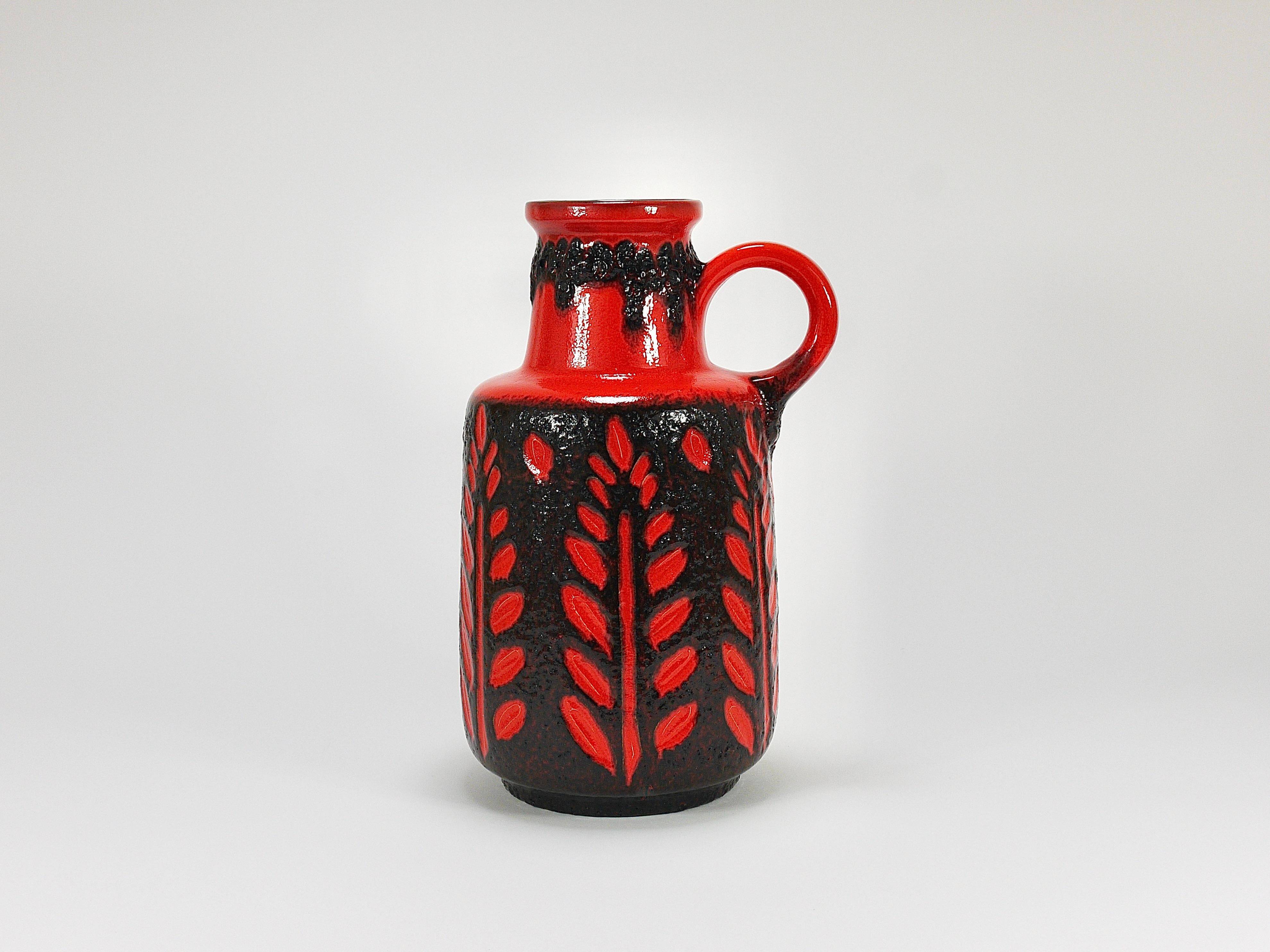 Large Ceramic Art Vase "Fat Lava" by Scheurich, West Germany, 1970s