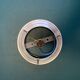 Old globe in opaline vintage wall or ceiling light diameter 20 cm and aluminum base LAMP-7050