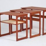 Nest of Teak Tables by Johannes Andersen for CFC Silkeborg, Denmark, 1950s, Set of 3