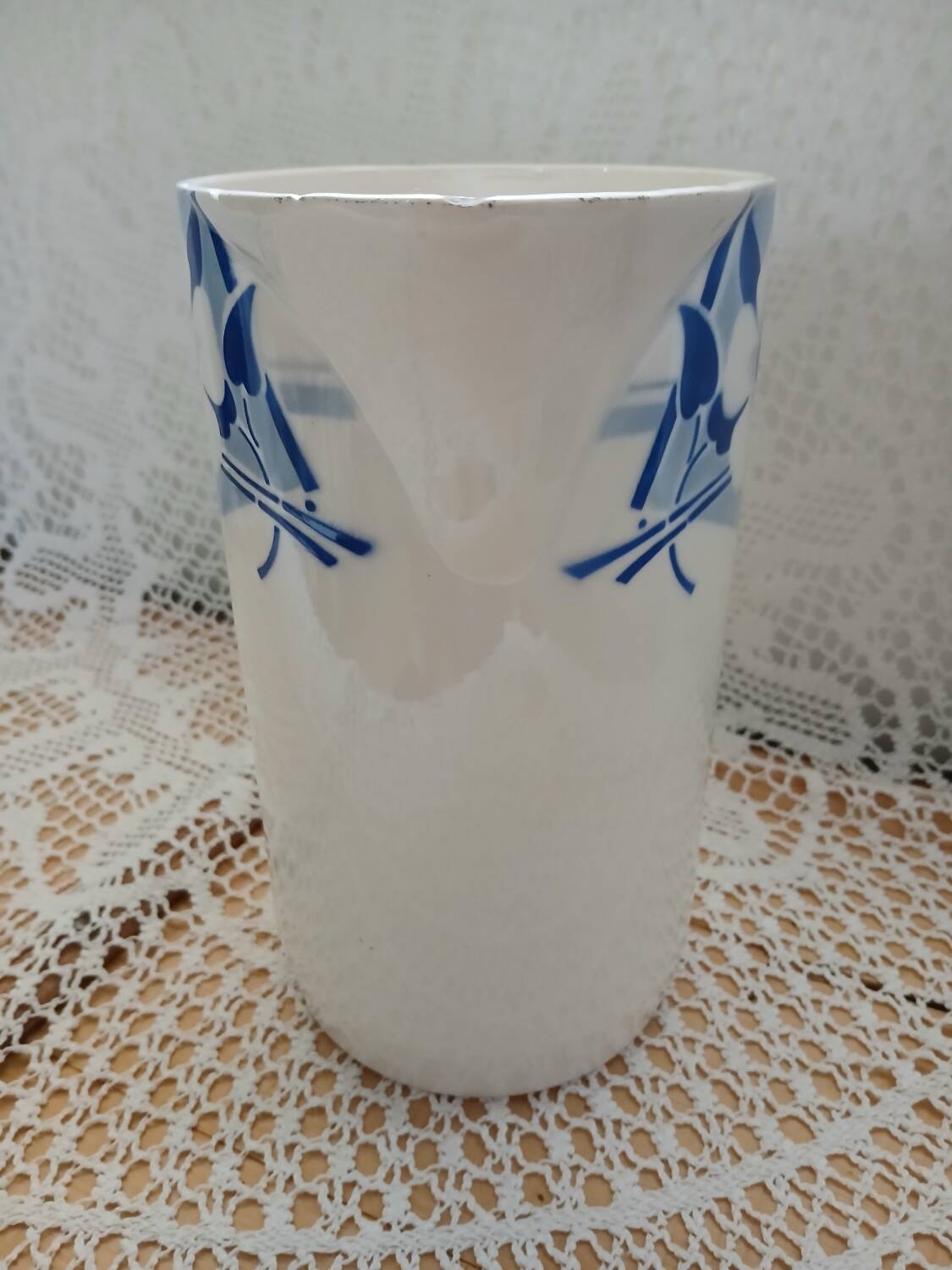 Large antique Saint Amand pitcher