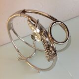 Glass/vintage 70s metal table bottle door