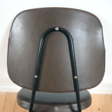 Ensemble de 4 chaises en Skaï années 60