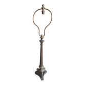 Antique bronze lamp base - column on lion's paws