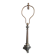 Antique bronze lamp base - column on lion's paws