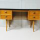 Vintage wooden desk / spindle feet