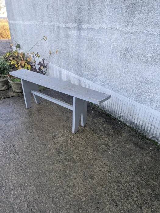 Grey farm bench