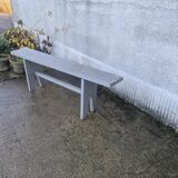 Grey farm bench