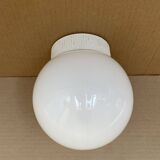 Vintage opaline and ceramic ceiling or wall light