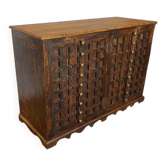 Brutalist sideboard in solid rosewood