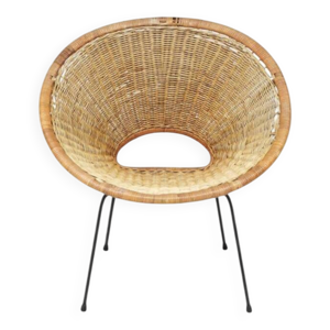 Fauteuil corbeille vintage