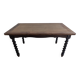 Table basse bois massif pieds torsadés sculptés