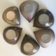 Lot of 6 cups ceramic sandstone by Jacques Lacheny