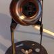 Lita 1950 wall lamp in vintage brown metal.