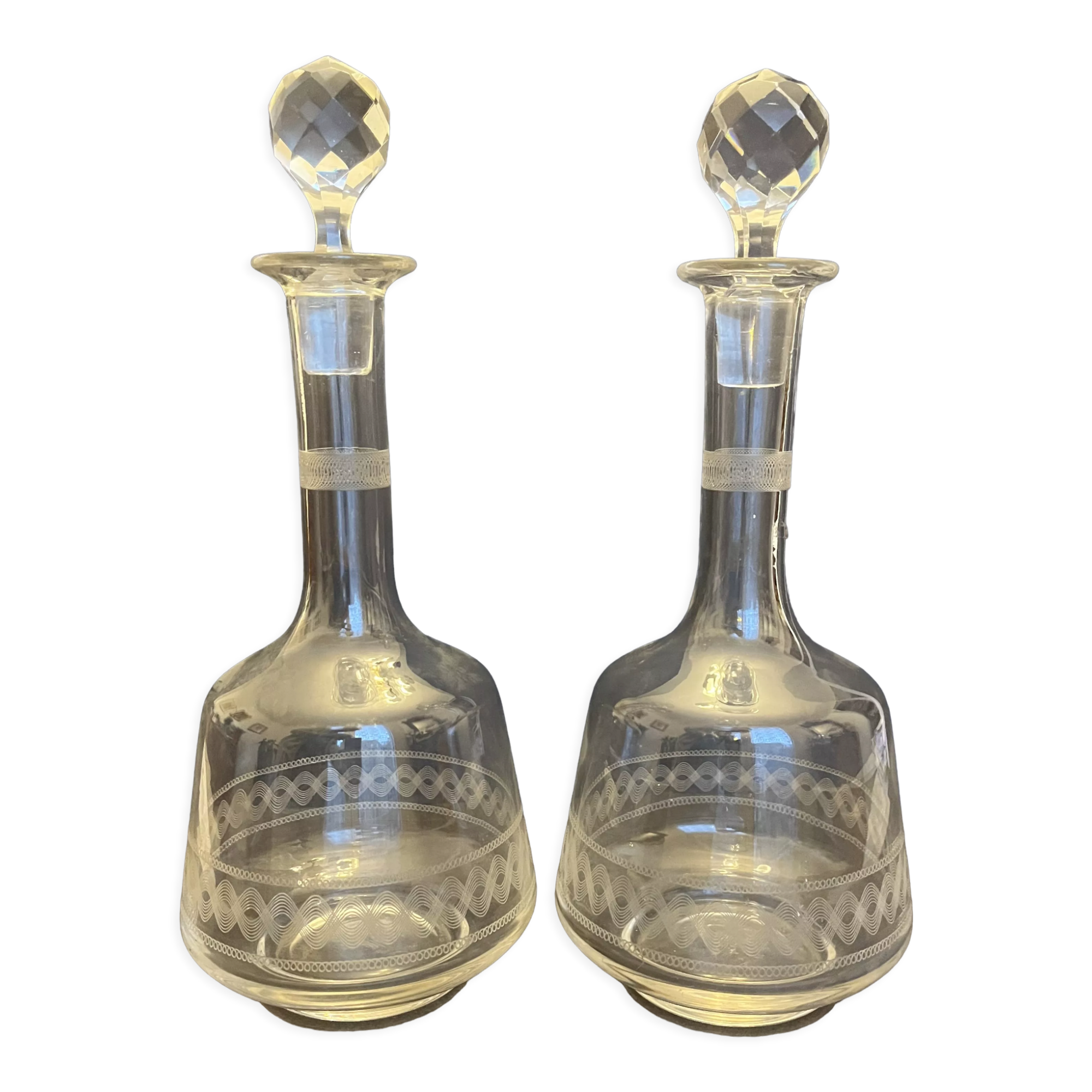 Pair of antique decanters
