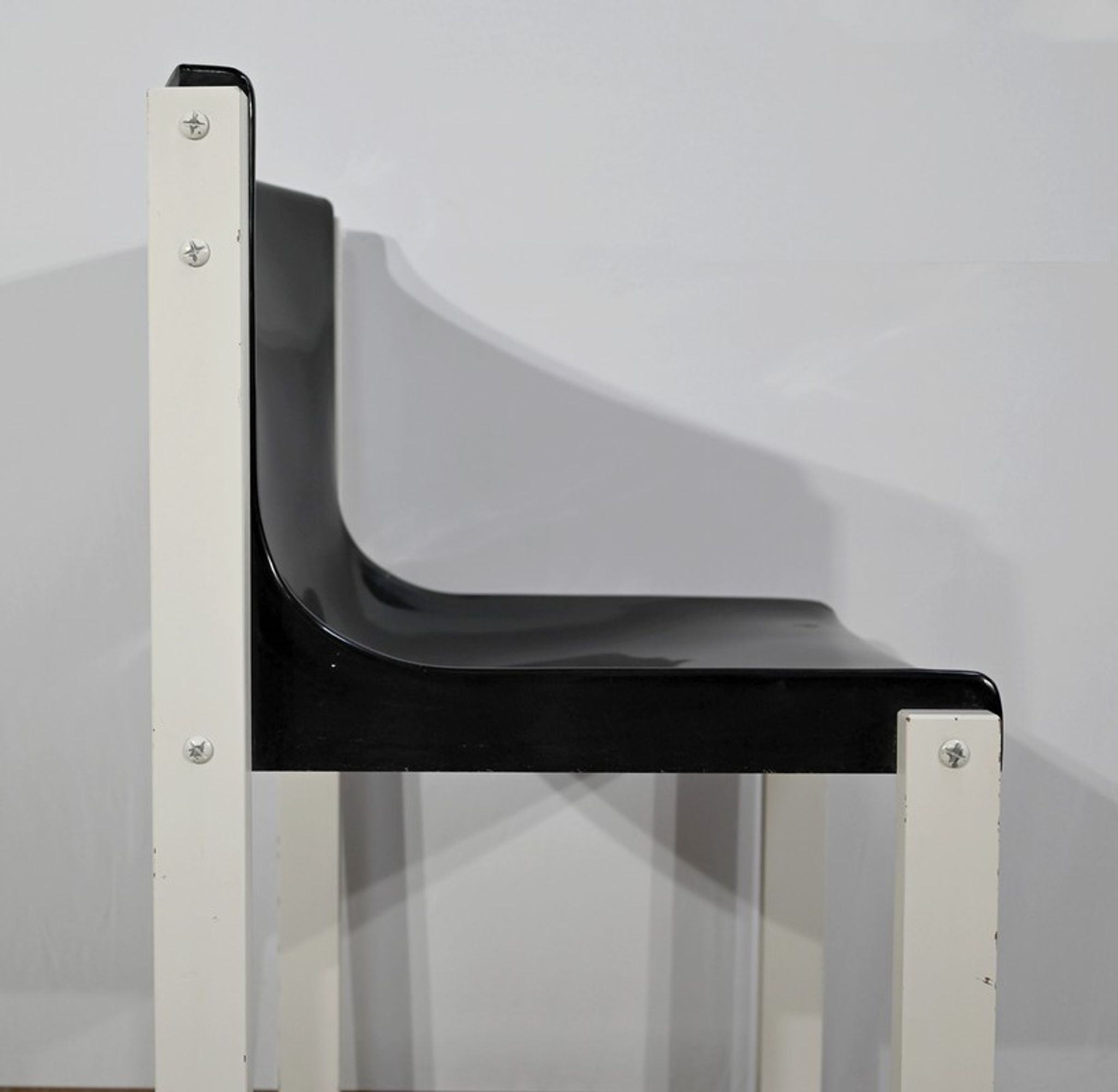 Pair of Lacquered Wooden chairs, signed P.Gautier -1960
