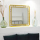 Modernist Italian mirror chrome steel gold 70 71 X 71