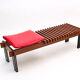 Teak bench designed by Inge and Luciano Rubino for APEC