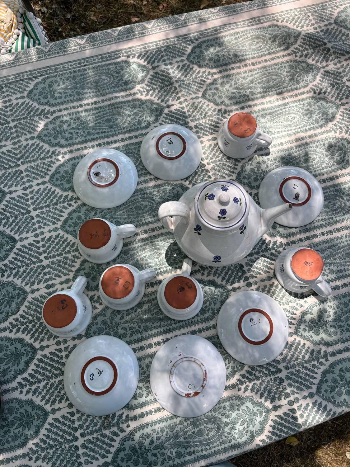 Service à thé/café peint à la main