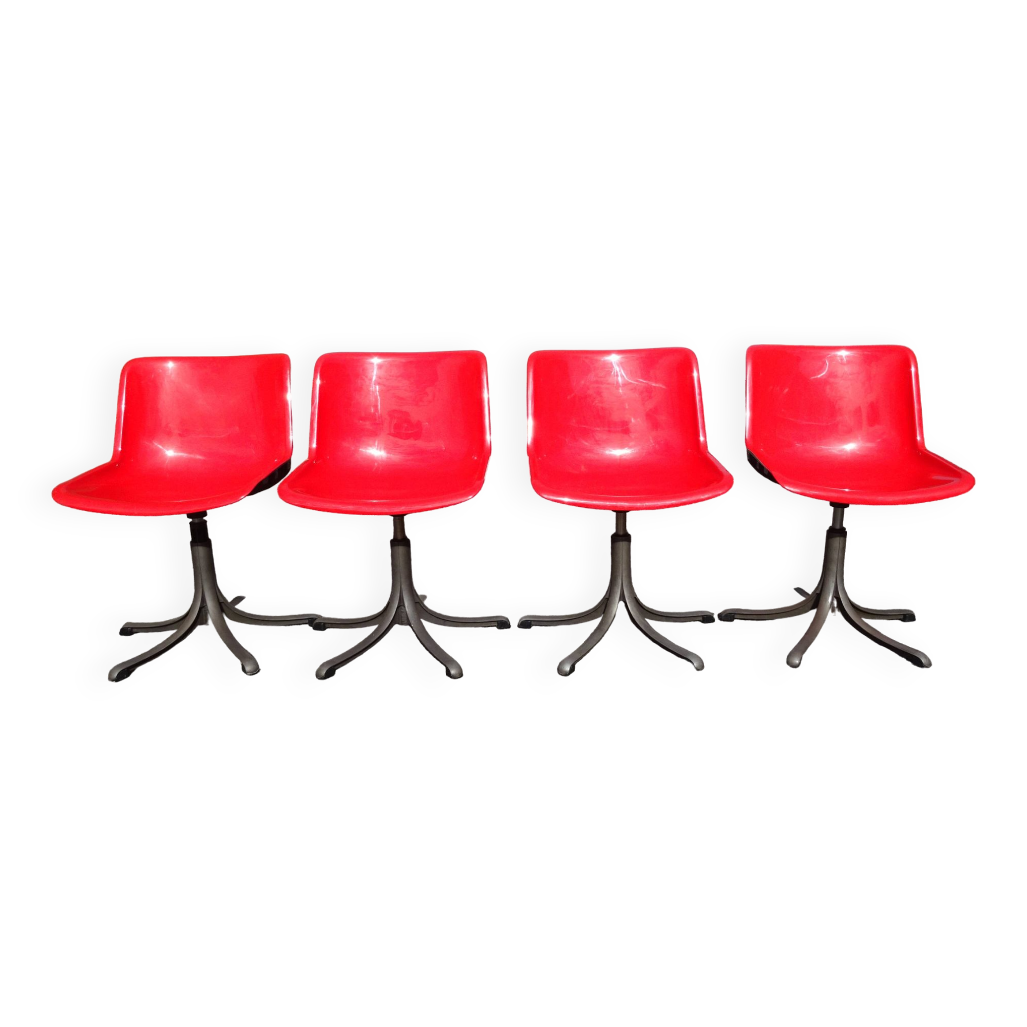 4 Modus chairs designed by Osvaldo Borsani for Tecno vintage