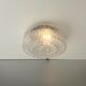 Vintage ceiling lamp / wall lamp - Molded glass - Round shape - 1970
